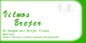 vilmos brejer business card